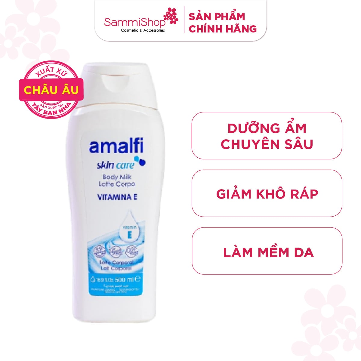 Amalfi Sữa dưỡng thể Vitamin E Body Milk 500ml 1