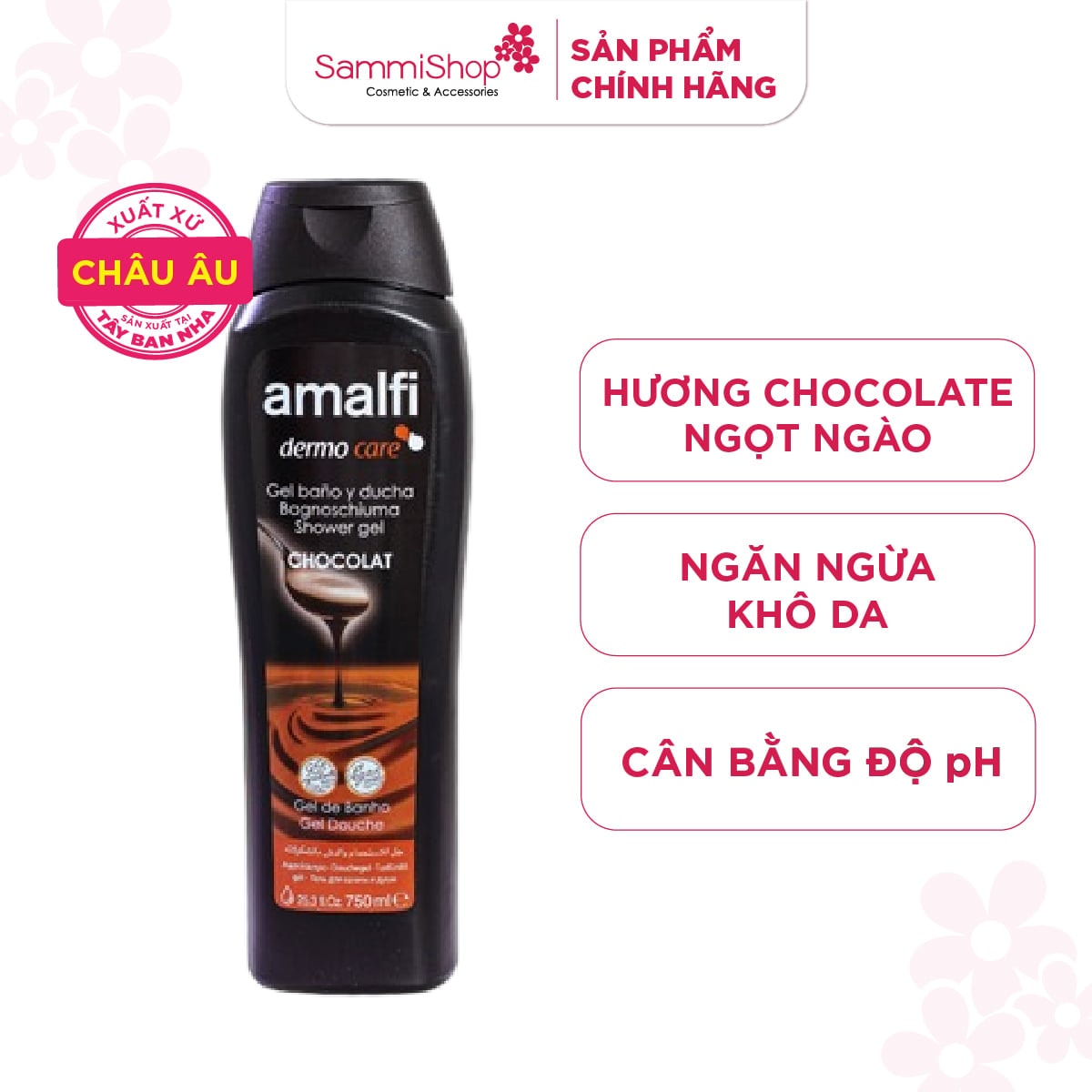 Amalfi Gel tắm Chocolat Shower Gel 750ml 1