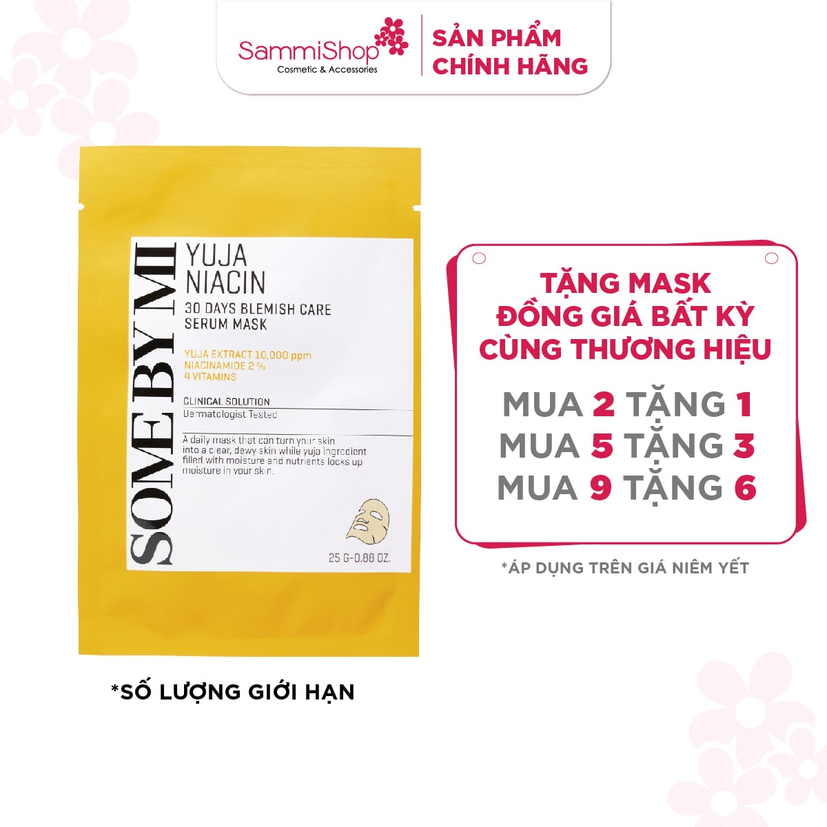 TN9 Some By Mi Mặt nạ giấy Yuja Niacin 30 Days Blemish Care Serum Mask 25g 1