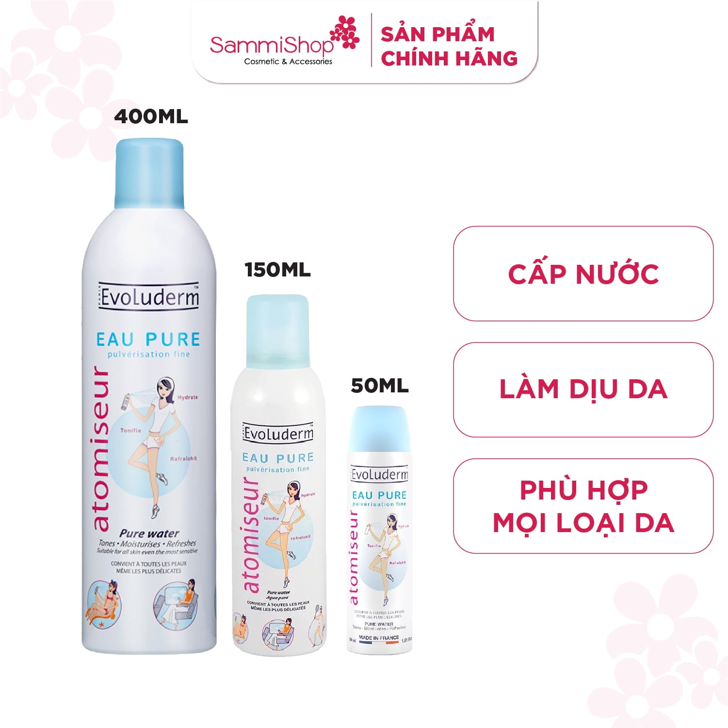 Evoluderm Xịt khoáng Pure Water 1