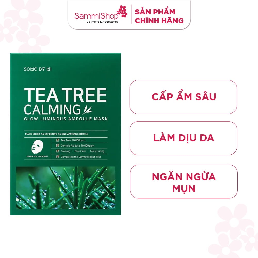 Some By Mi Mặt nạ giấy 30 Days Tea Tree Calming Glow Luminous Ampoule Mask 25g 1