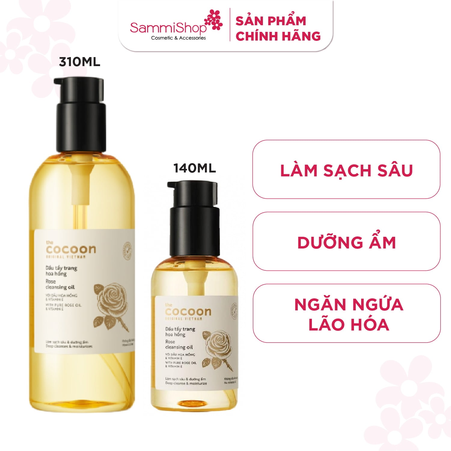 Dầu tẩy trang hoa hồng Cocoon Rose Cleansing Oil 1
