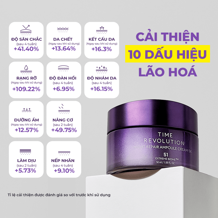 Missha Kem dưỡng da Time Revolution Night Repair Ampoule Cream 5X 50ml 9