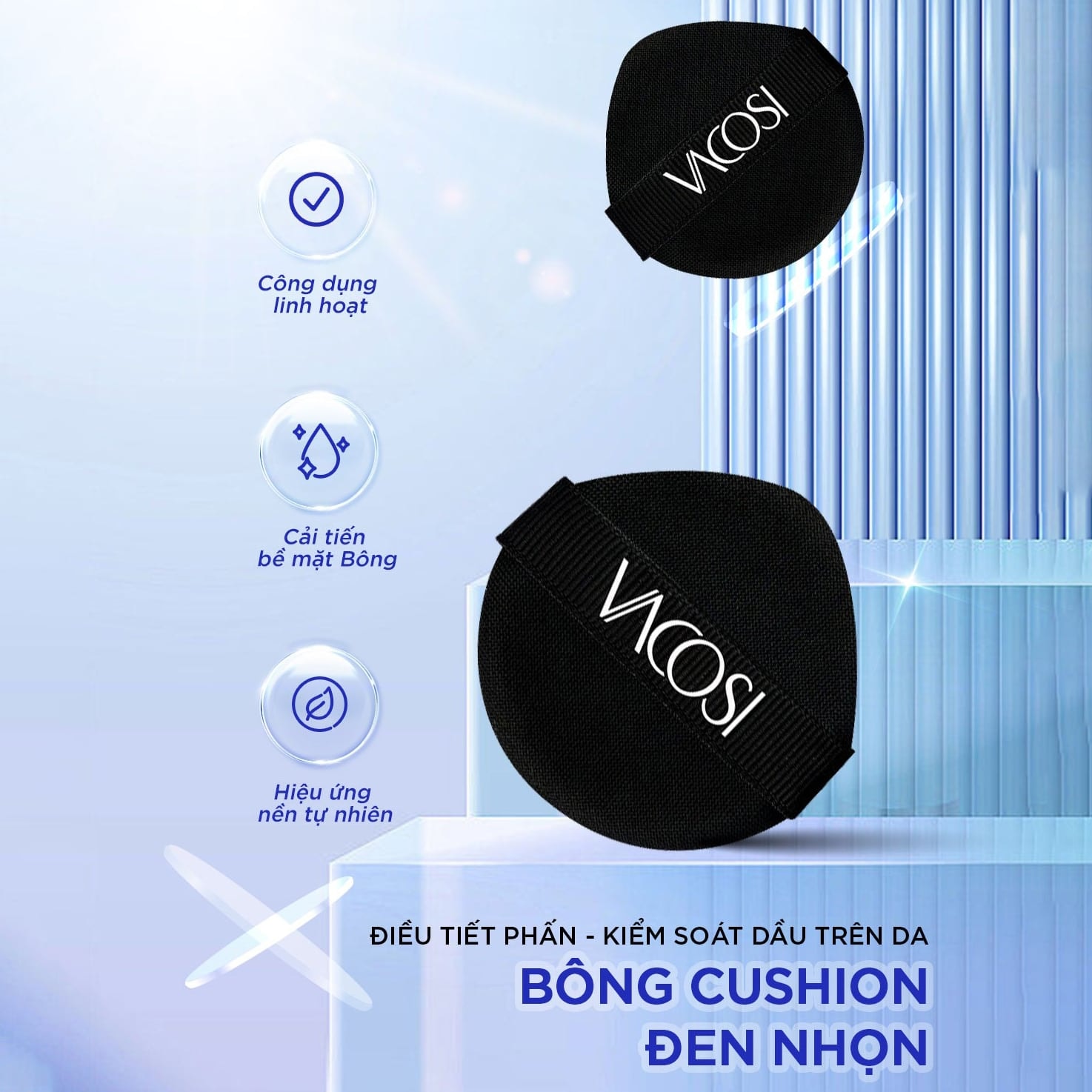 Vacosi Bông Cushion đen 3