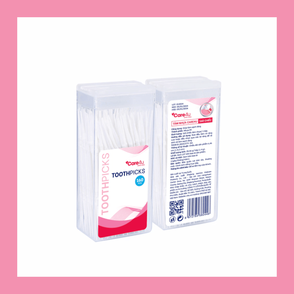 Care4u Tăm nhựa Toothpicks 160 chiếc 1