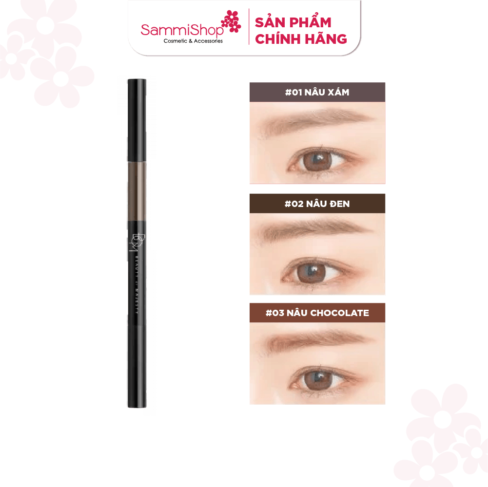 Chì Mày BOM 3 trong 1 Triple Edge Eyebrow 1