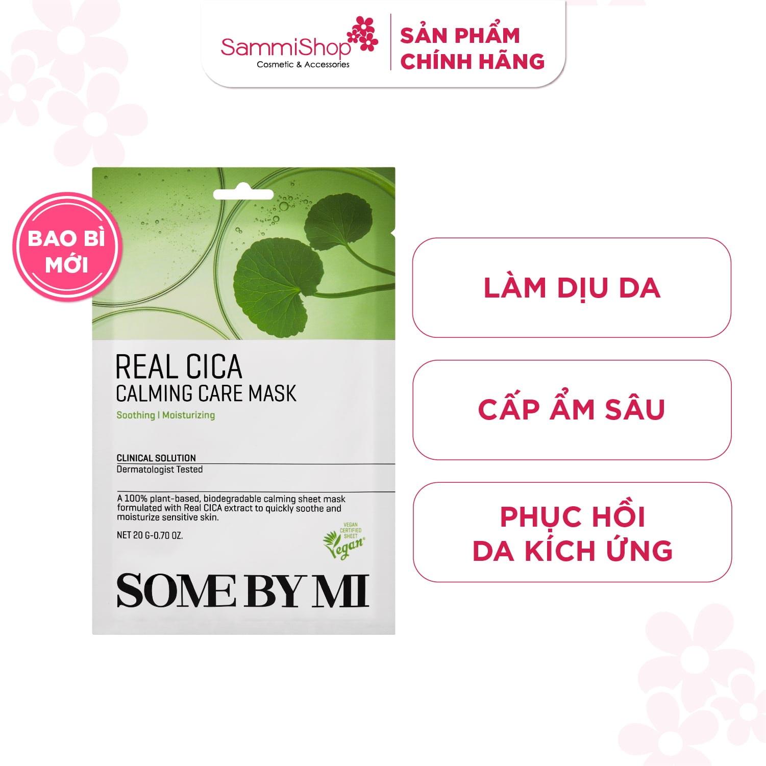 Some By Mi Mặt nạ giấy Real Cica Calming Care Mask 20g 1