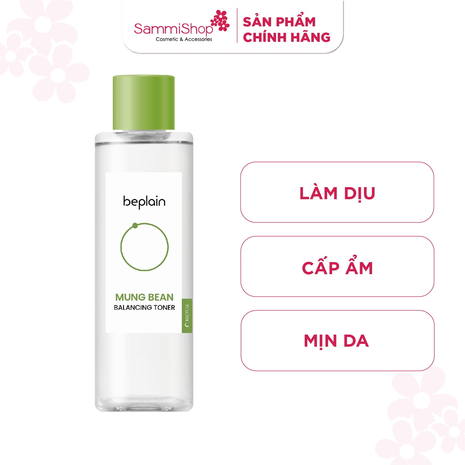 Beplain Nước hoa hồng Mung Bean Balancing Toner 200ml 2