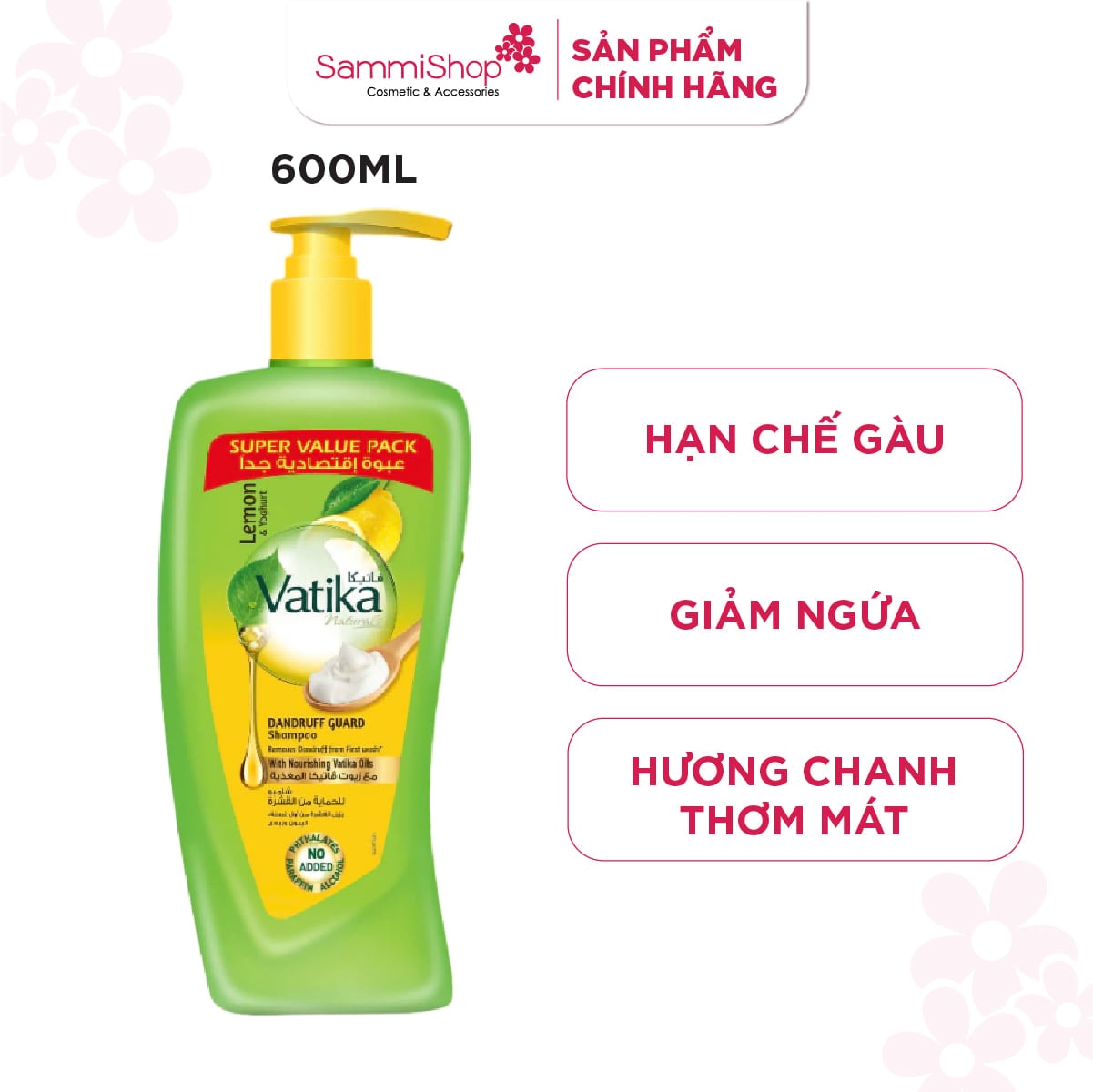 Vatika Naturals Dandruff Guard Shampoo Lemon & Yoghurt 4