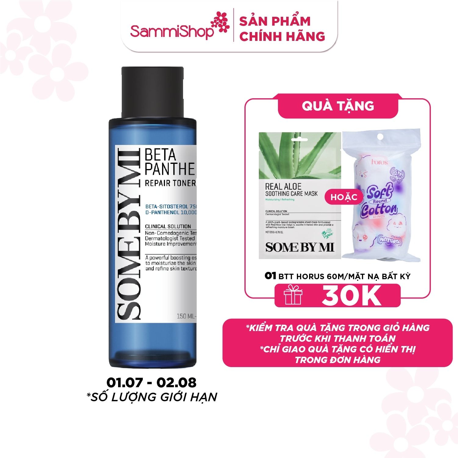 Some By Mi Nước hoa hồng Beta Panthenol Repair Toner 150ml 1
