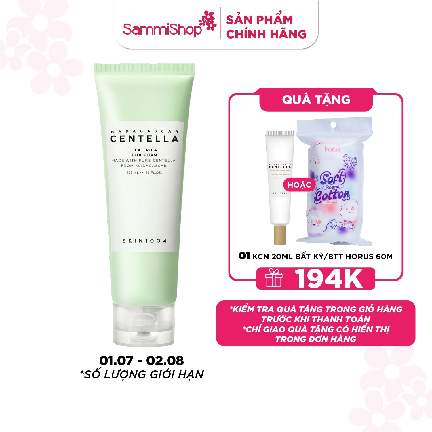 Skin1004 Sữa rửa mặt Madagascar Centella Tea-Trica BHA Foam 125ml 1