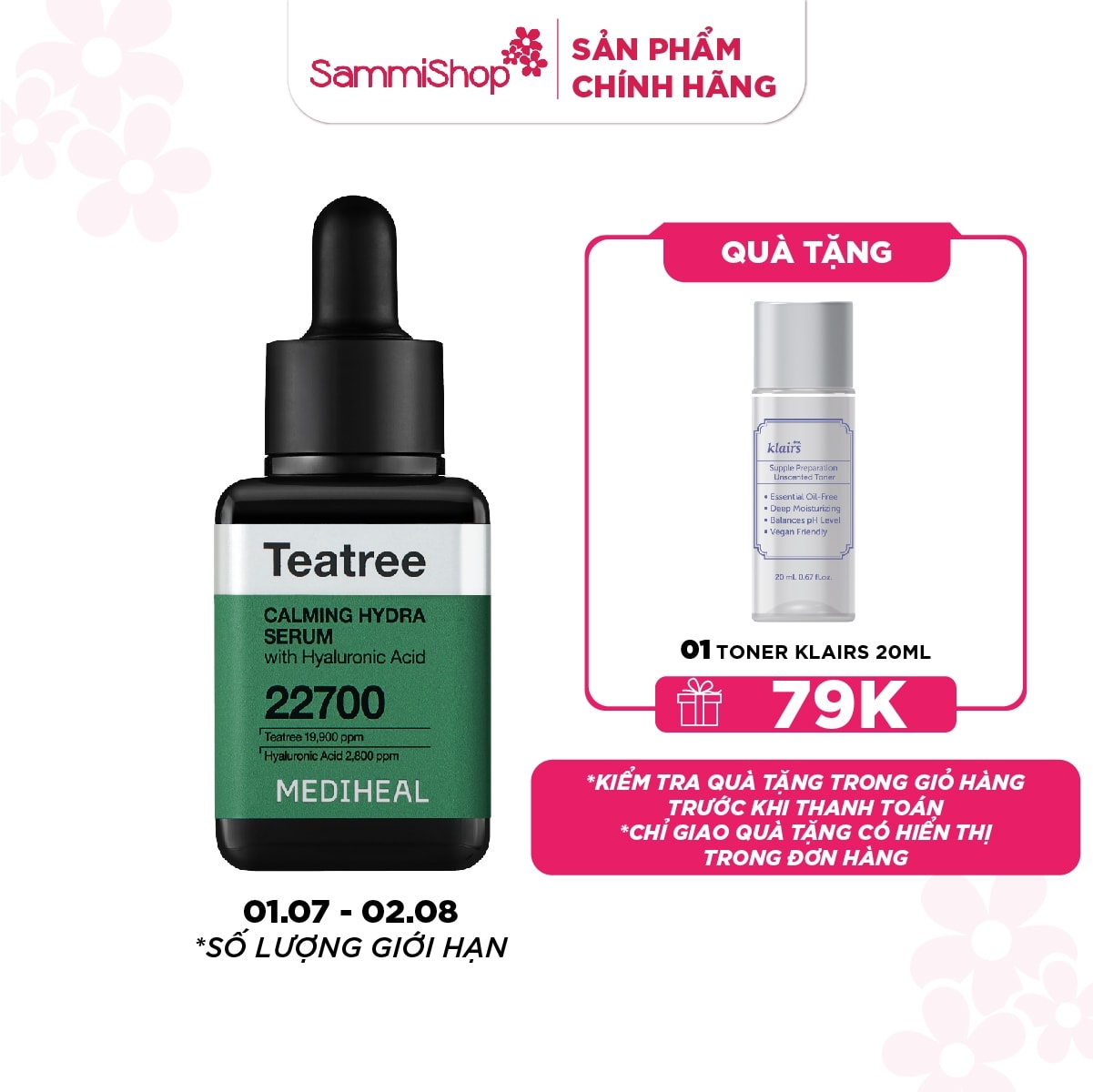 Mediheal Tinh chất Teatree Calming Hydra Serum 40ml 1