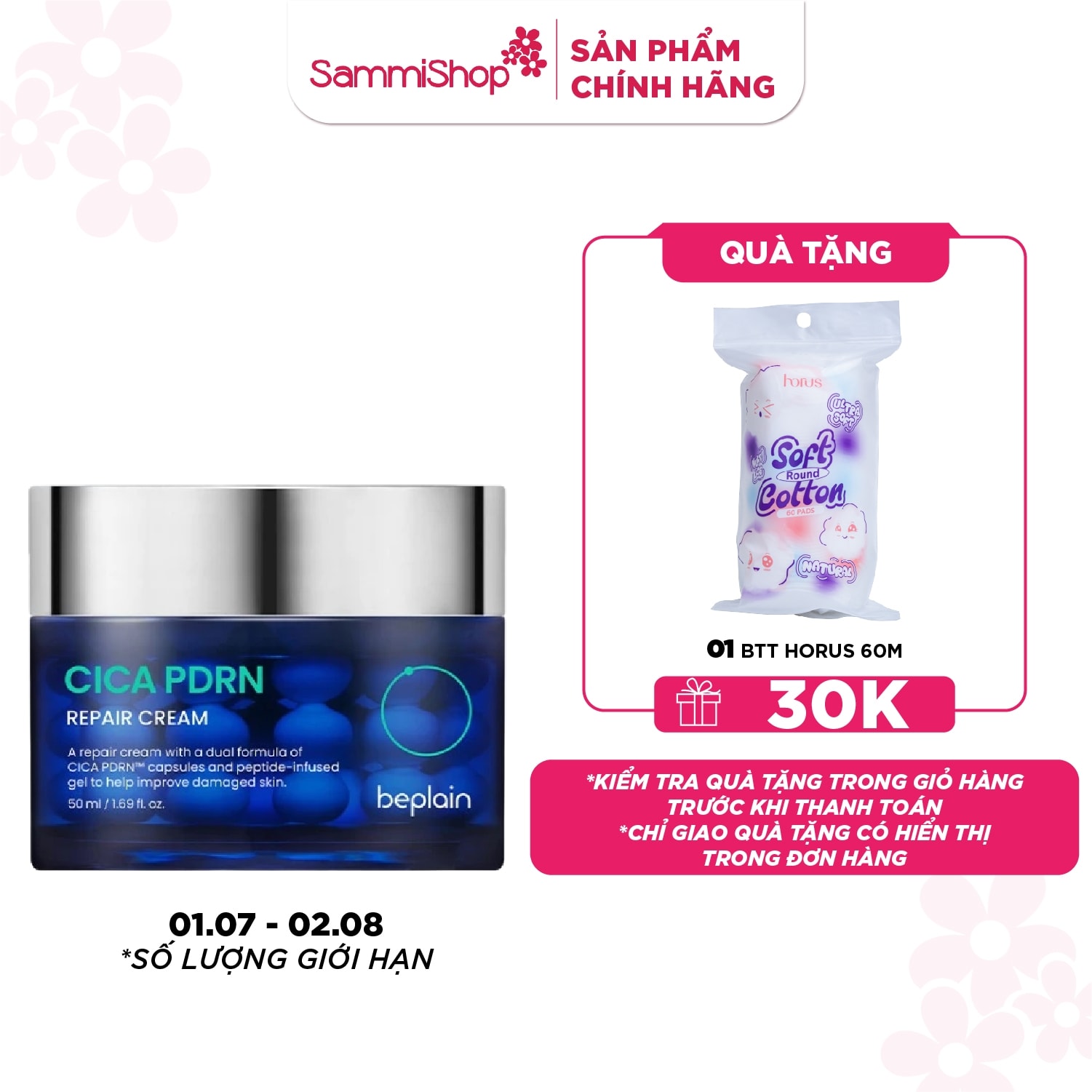 Beplain Kem dưỡng da Cica PDRN Repair Cream 50ml 1