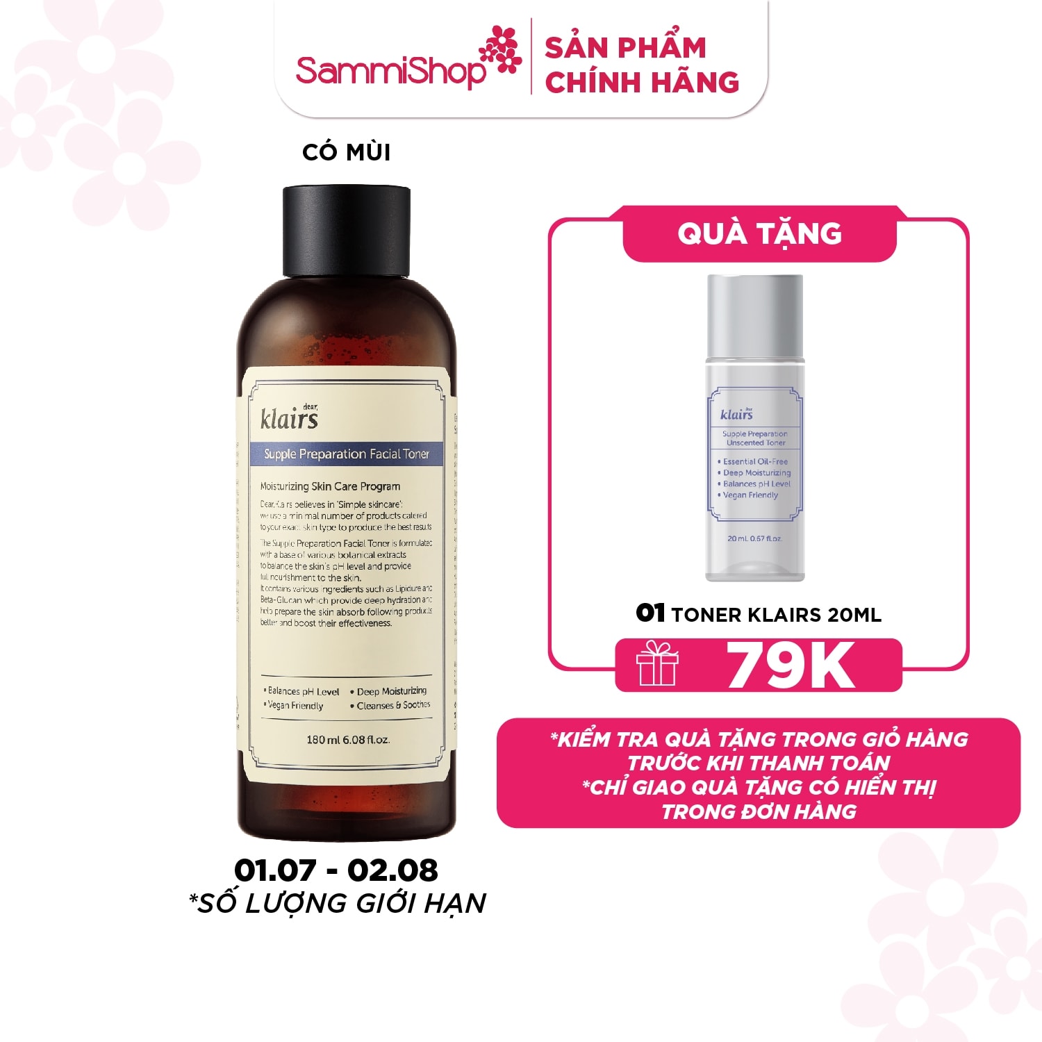 Dear, Klairs nước hoa hồng Supple Preparation Facial Toner 180ml 1
