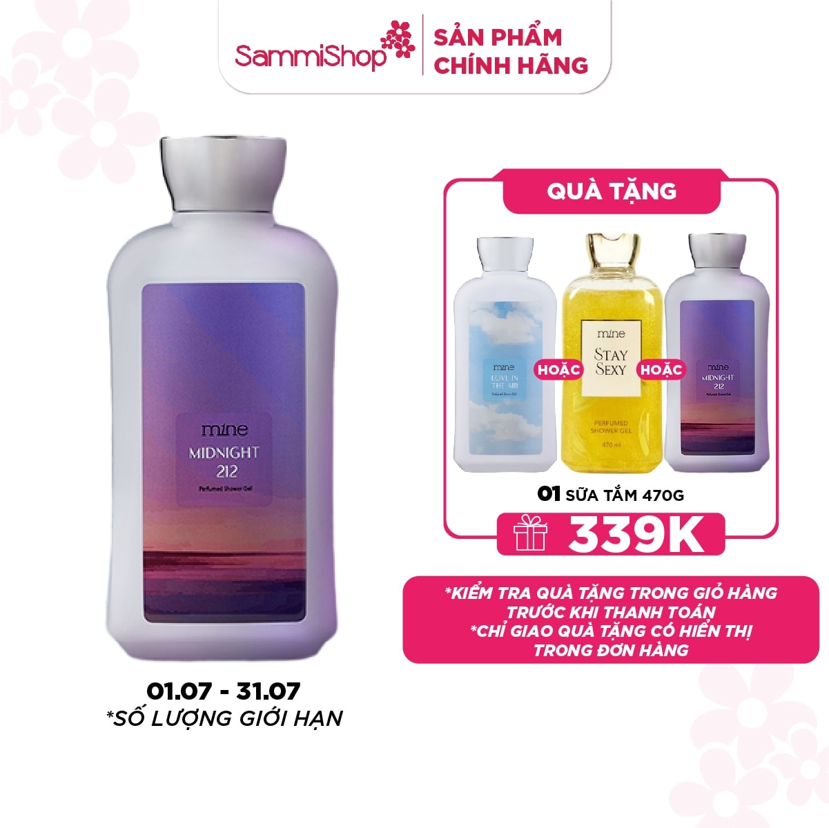 01.07 - 31.07 Mine Sữa tắm Midnight 212 Perfumed Shower Gel 470g 1