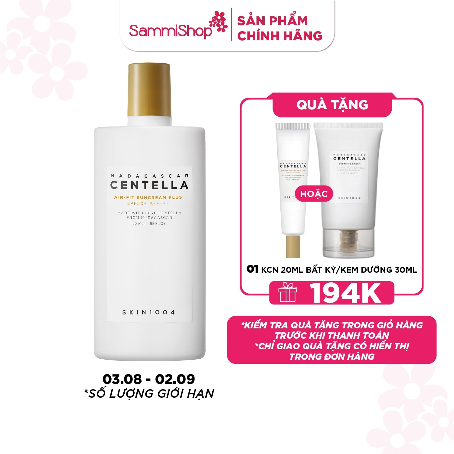 Skin1004 Kem chống nắng Madagascar Centella Air-Fit SunCream Plus SPF50+ PA++++ 50ml 1