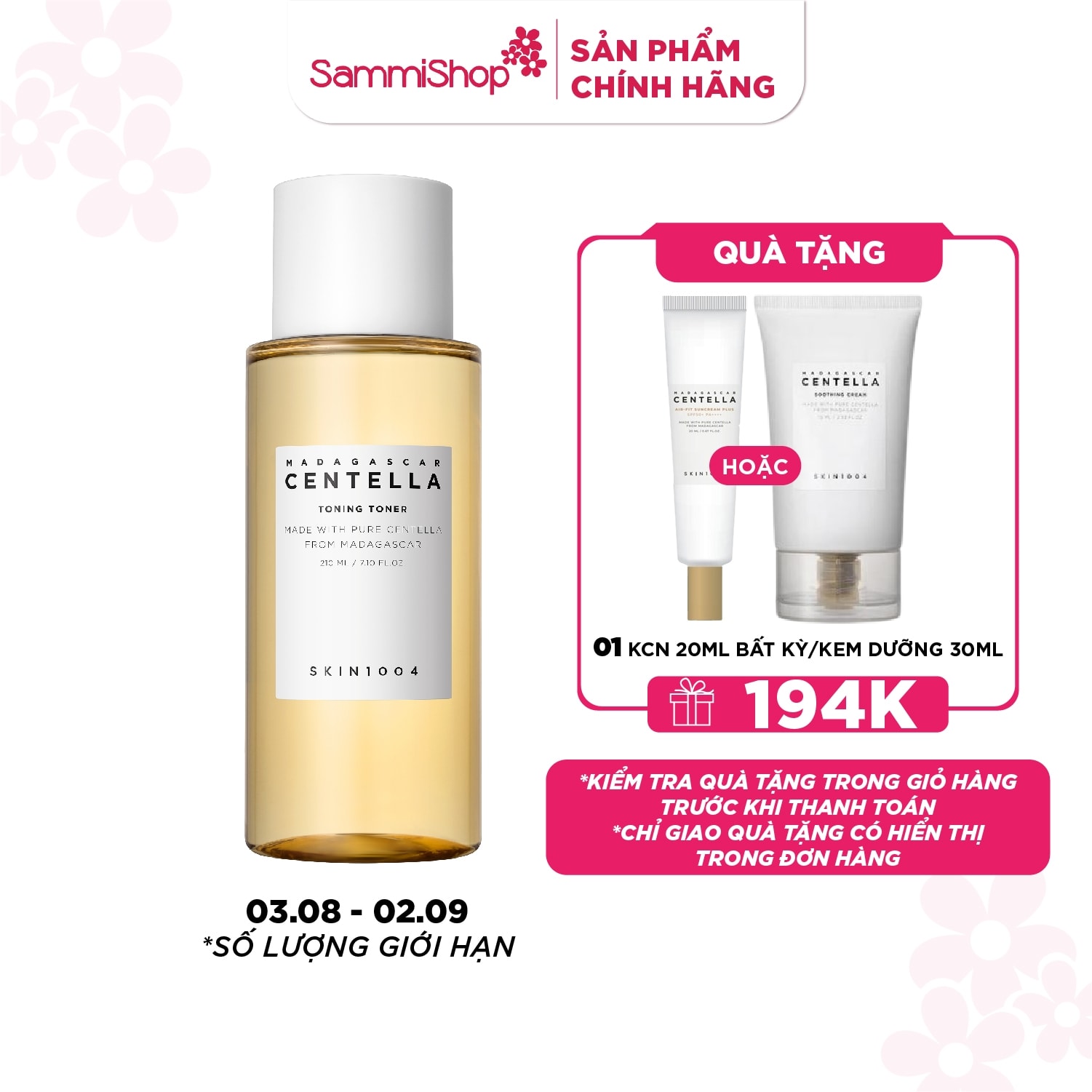 Skin1004 Nước hoa hồng Madagascar Centella Toning Toner 210ml 1