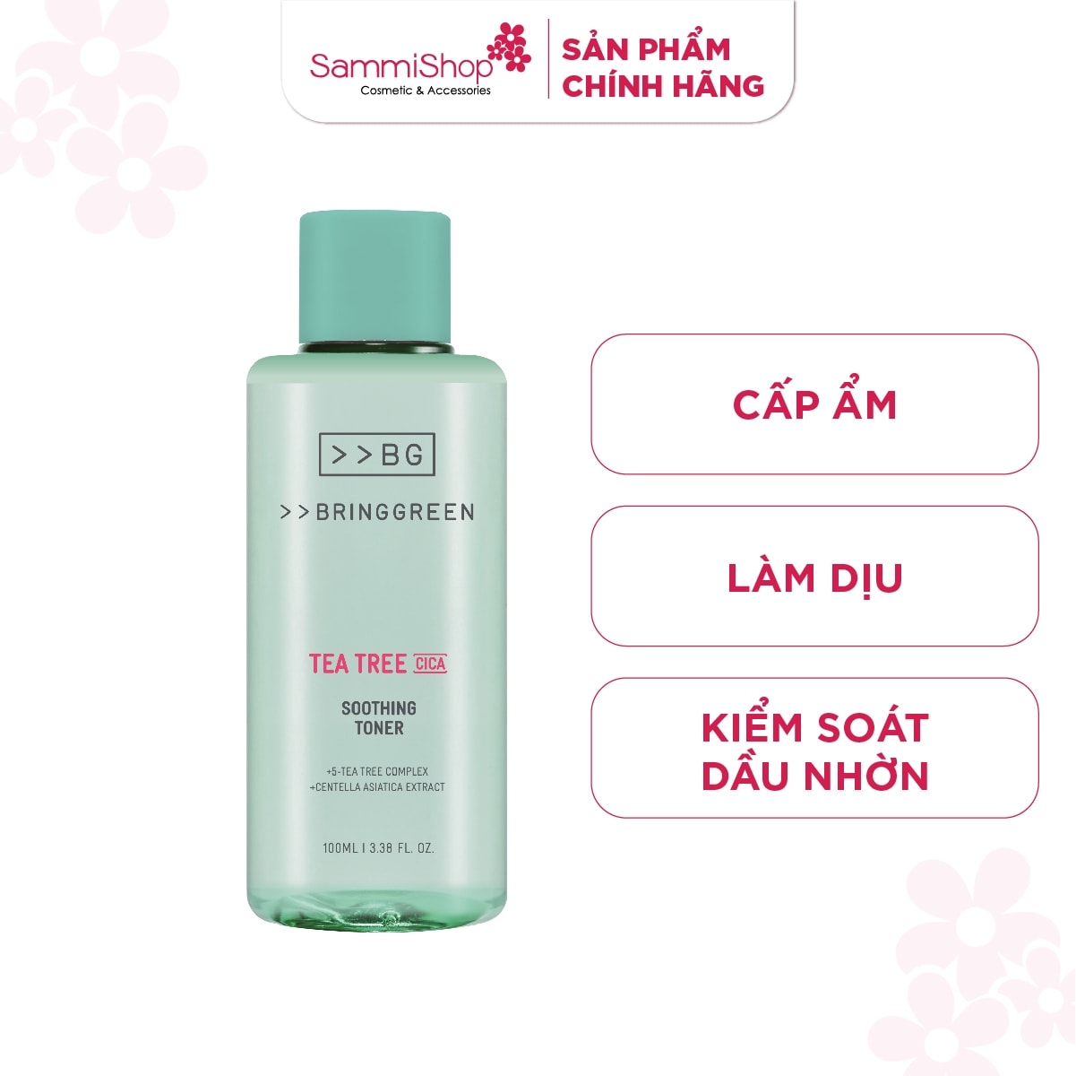 Bring Green Nước hoa hồng Tea Tree Cica Soothing Toner 250ml 2