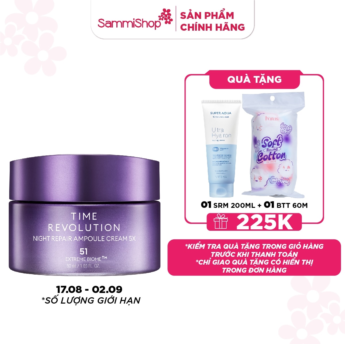 Missha Kem dưỡng da Time Revolution Night Repair Ampoule Cream 5X 50ml 1