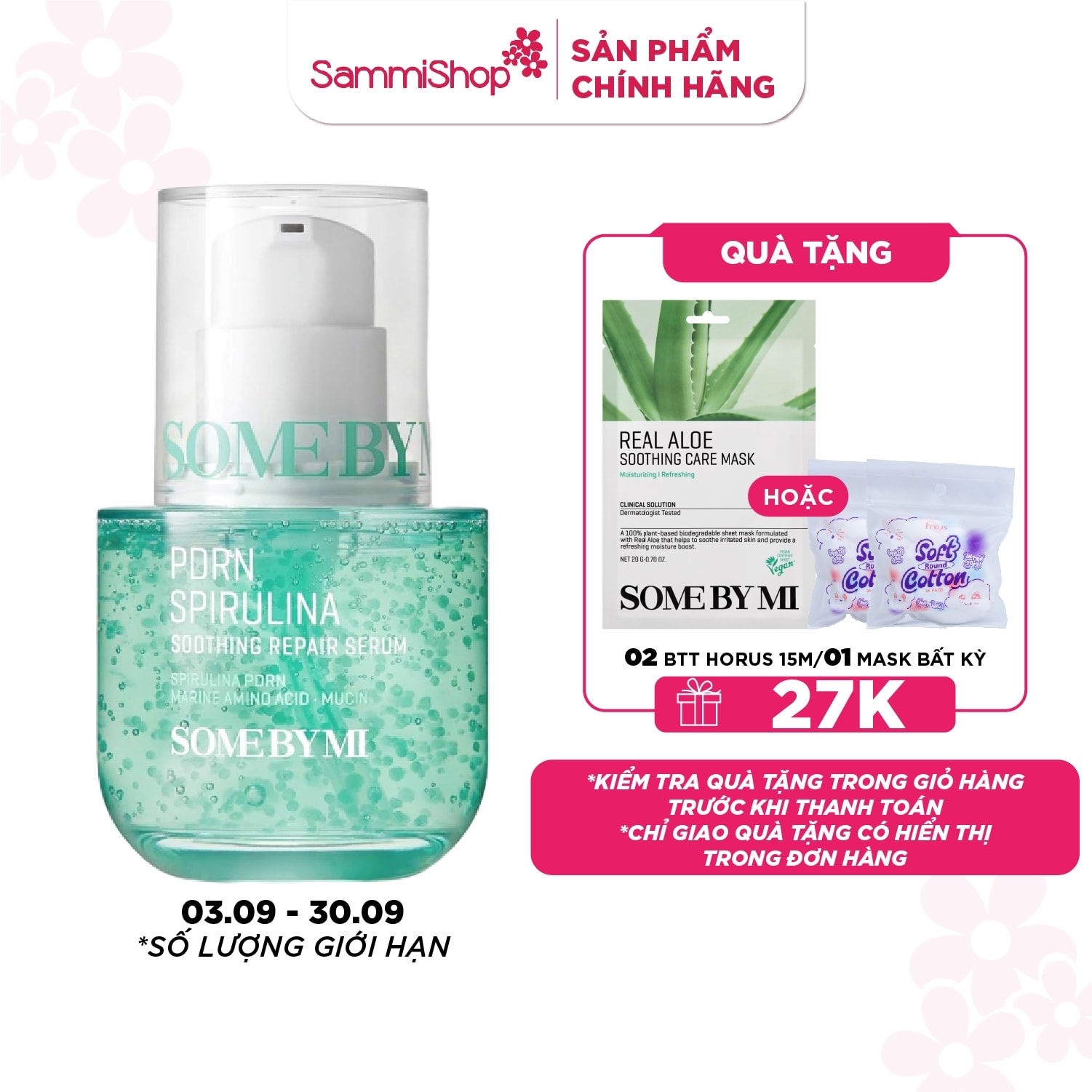 Some By Mi Tinh chất PDRN Spirulina Soothing Repair Serum 50ml 1