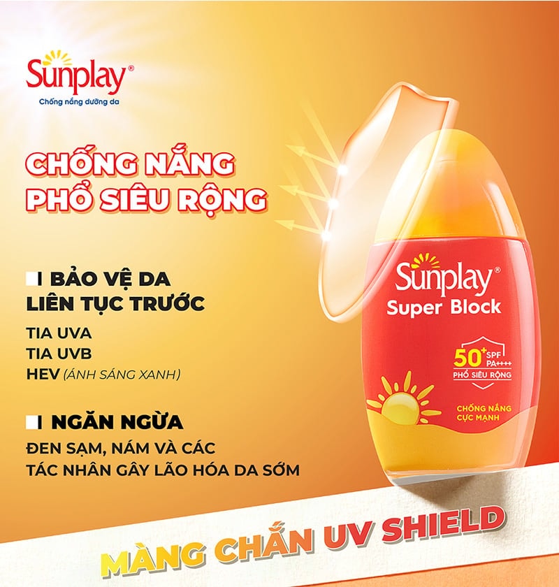 Sunplay Sữa chống nắng Super Block SPF50+ PA++++ 70g 2