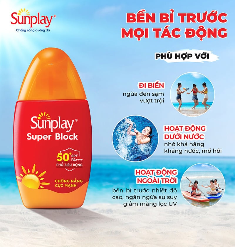 Sunplay Sữa chống nắng Super Block SPF50+ PA++++ 70g 5