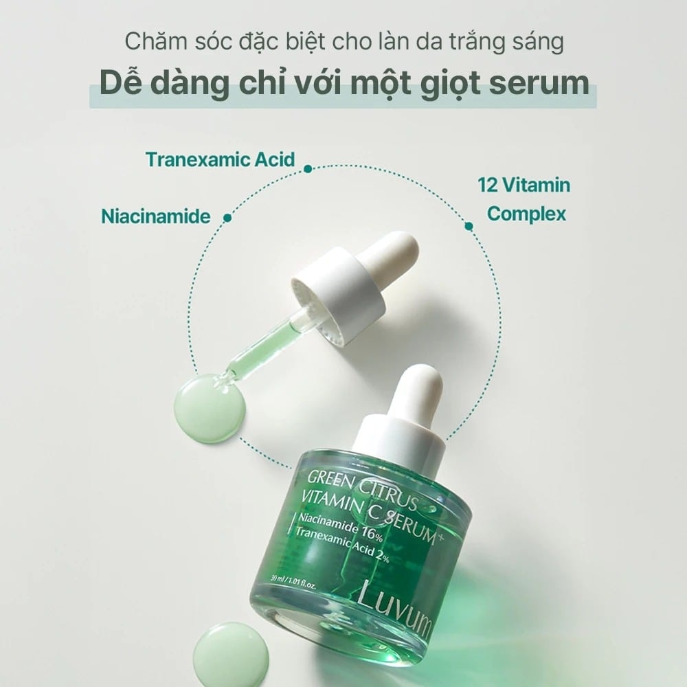 Luvum Tinh chất Green Citrus Serum Vitamin C 30ml 4