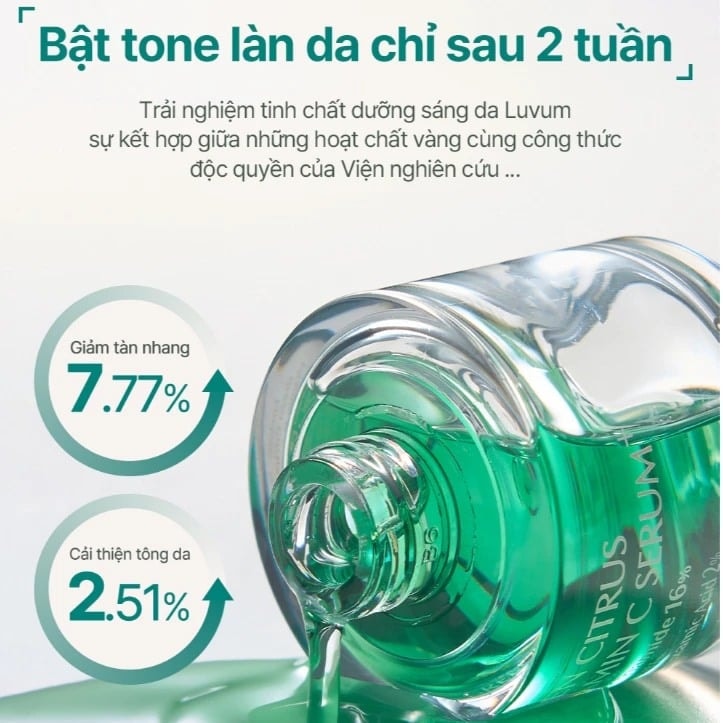 Luvum Tinh chất Green Citrus Serum Vitamin C 30ml 5