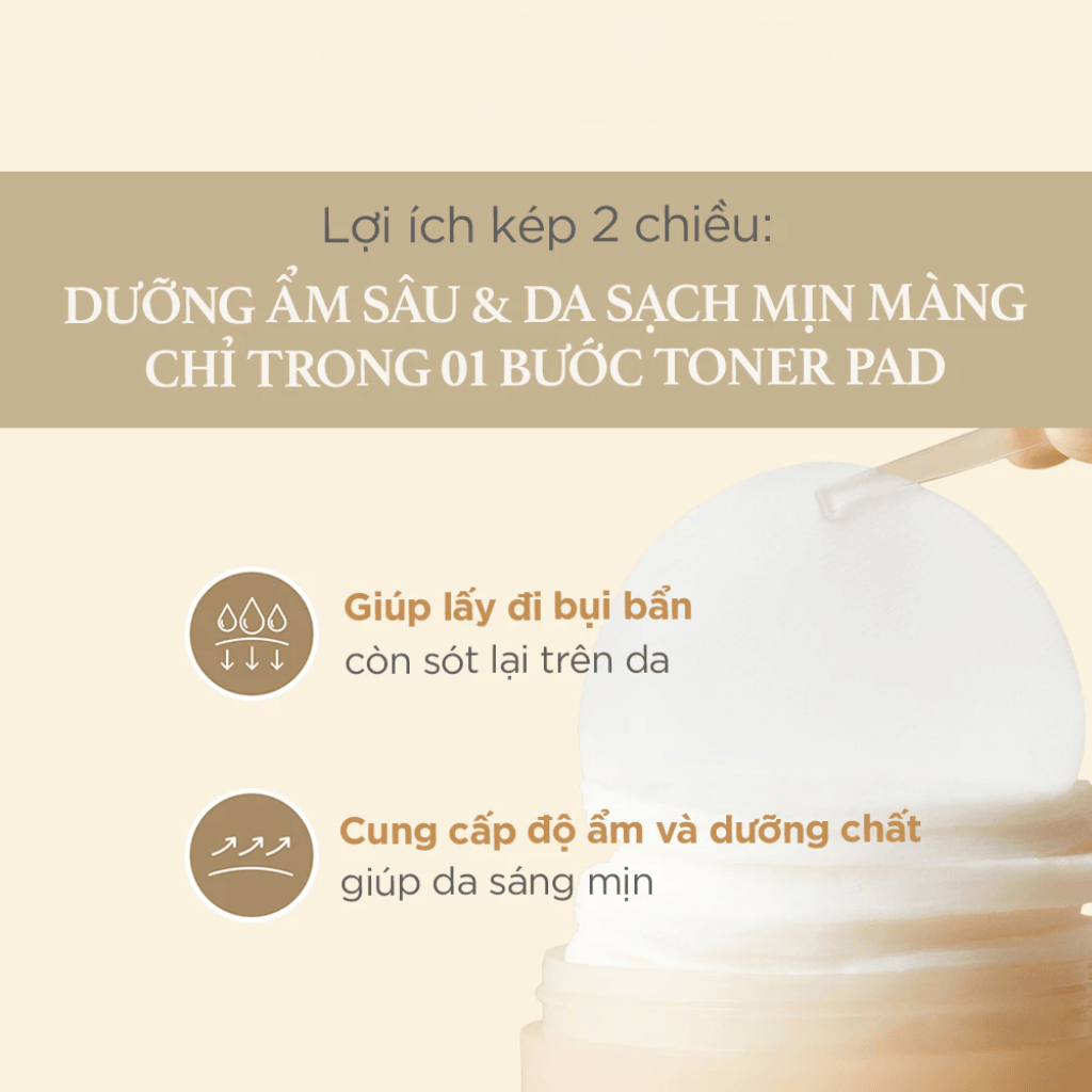 I'm From Miếng cotton thấm nước hoa hồng Rice Toner Pad 140ml 7