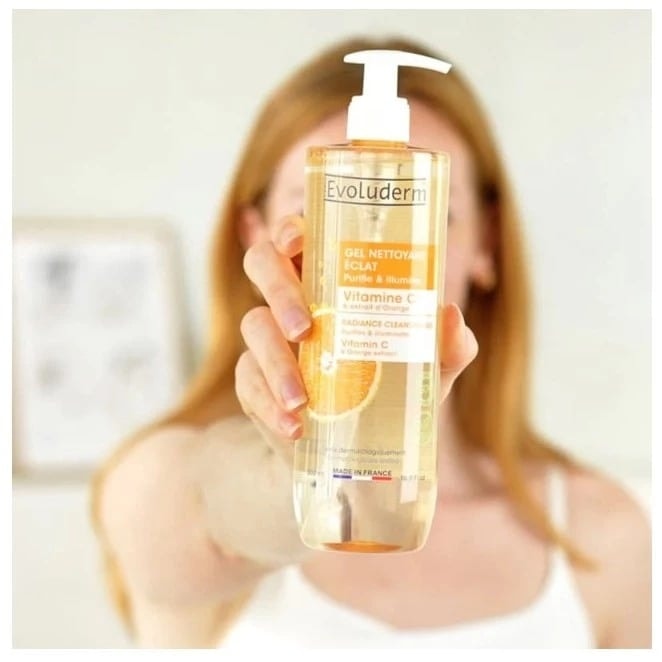 Evoluderm Gel rửa mặt Vitamin C 500ml 6
