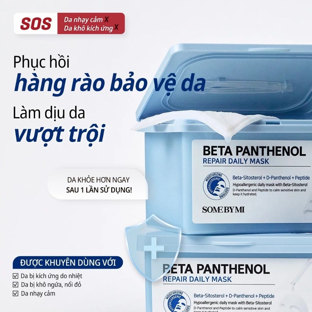 Some By Mi Hộp mặt nạ giấy Beta Panthenol Repair Daily Mask 370ml (hộp 30 miếng) 4