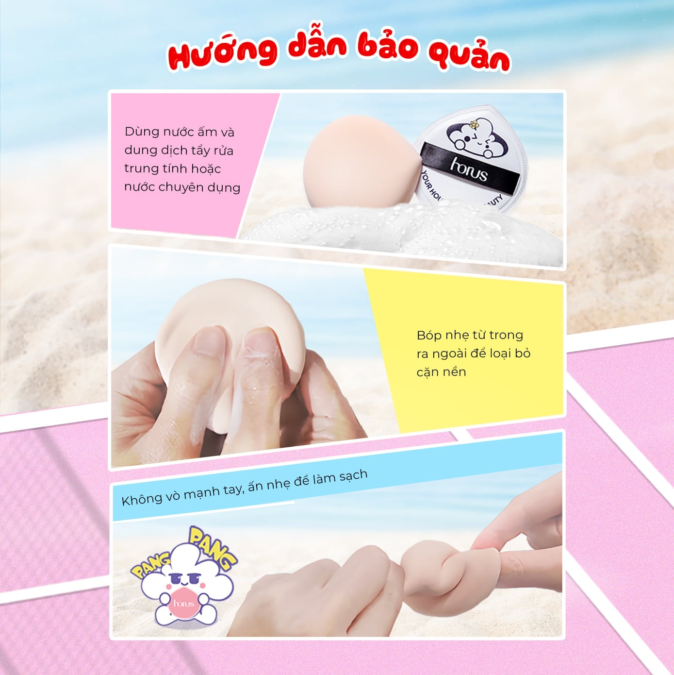 Horus Bông mút trang điểm Horus Pang Pang Big Puff 5