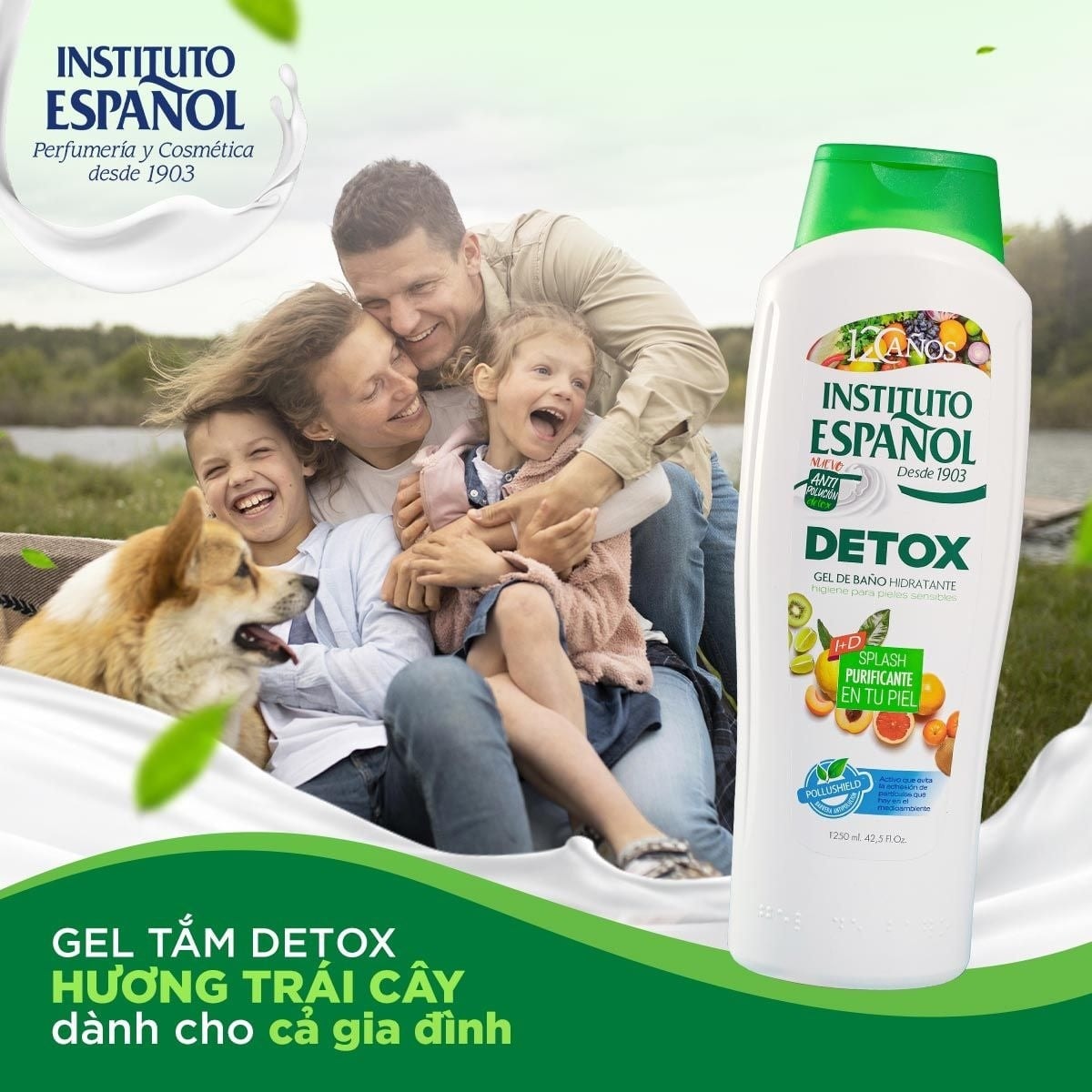 Instituto Español Gel tắm Detox Gel De Baño Hidratante 1250ml 4