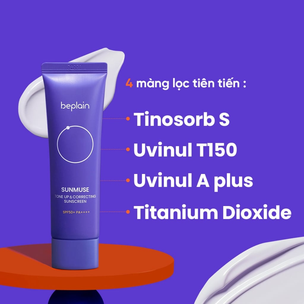 Beplain Kem chống nắng Sunmuse Tone-Up & Correcting Sunscreen SPF50+ PA++++ 50ml 5