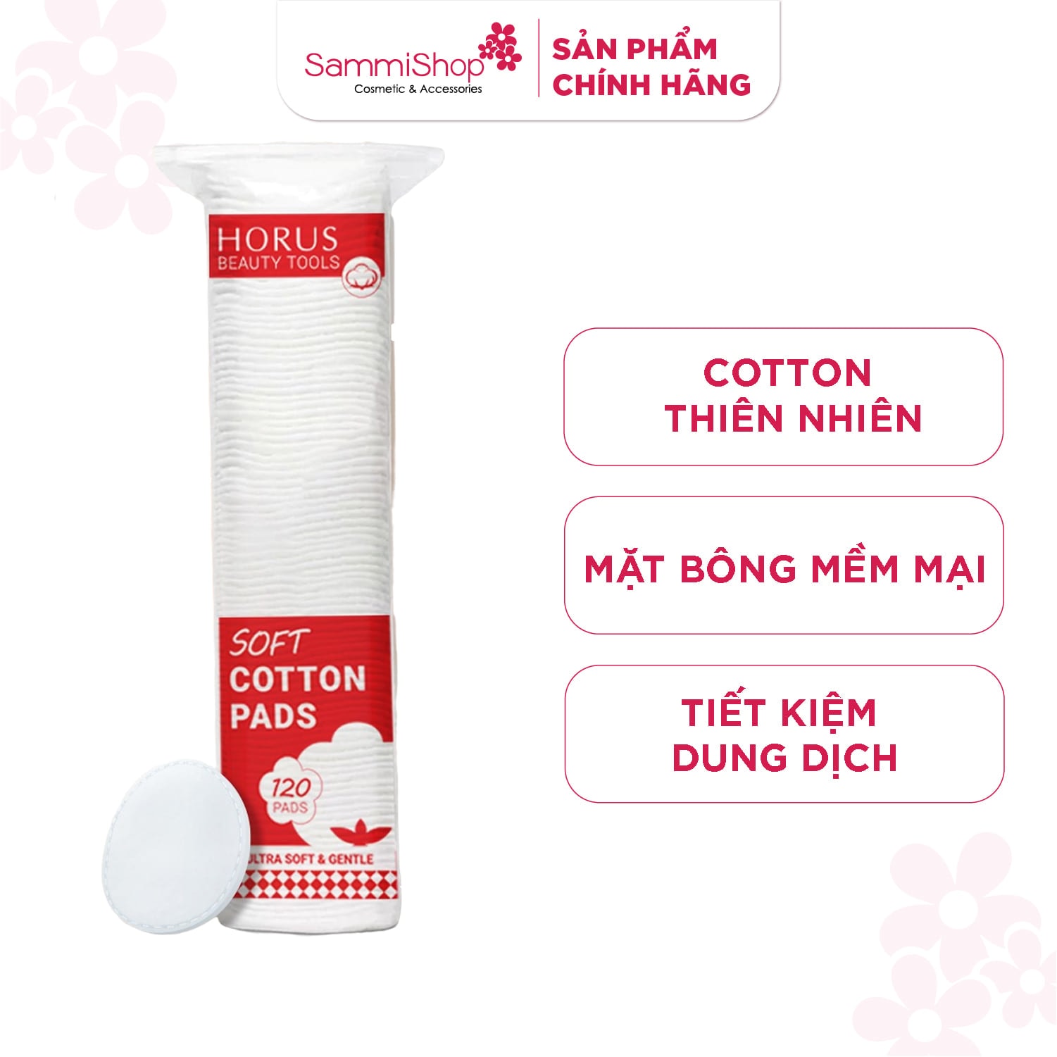 Horus Bông tẩy trang Soft Cotton Pads 120 pads