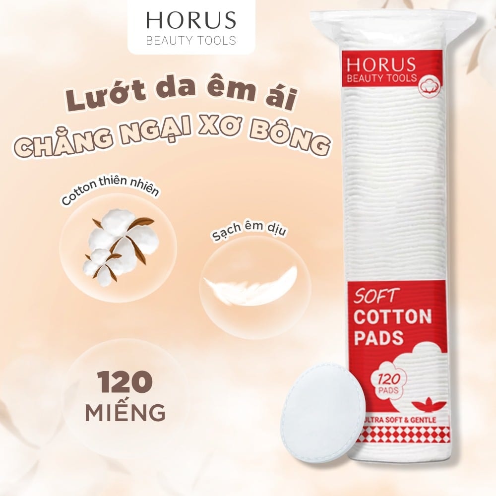 Horus Bông tẩy trang Soft Cotton Pads 120 pads 3