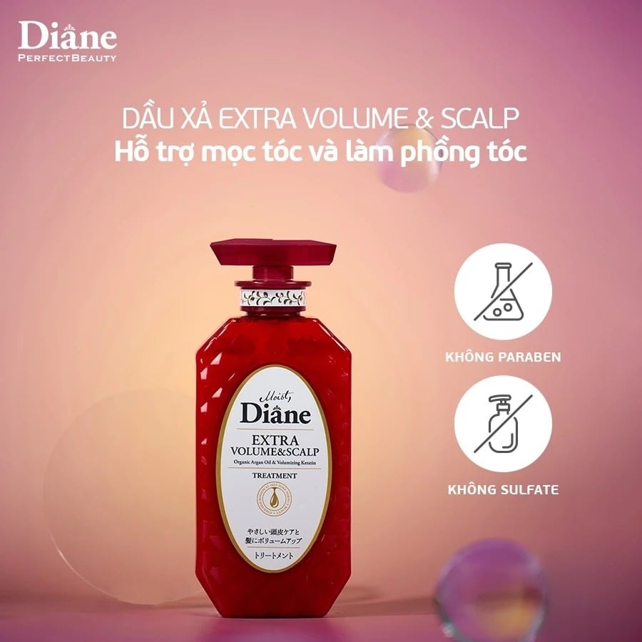 Moist Diane Dầu xả Extra Volume & Scalp Treatment 450ml 2