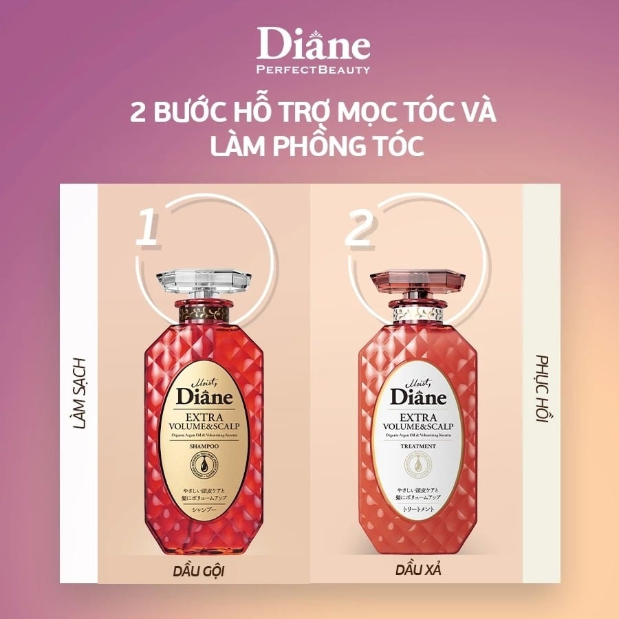 Moist Diane Dầu xả Extra Volume & Scalp Treatment 450ml 4