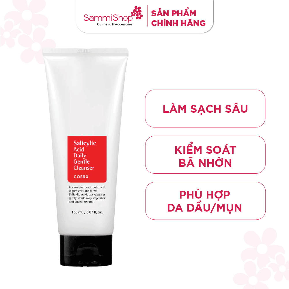 COSRX Sữa rửa mặt Salicylic Acid Daily Gentle Cleanser 150ml 2