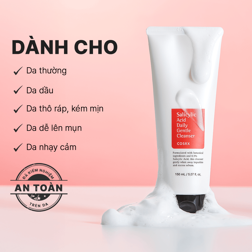COSRX Sữa rửa mặt Salicylic Acid Daily Gentle Cleanser 150ml 7