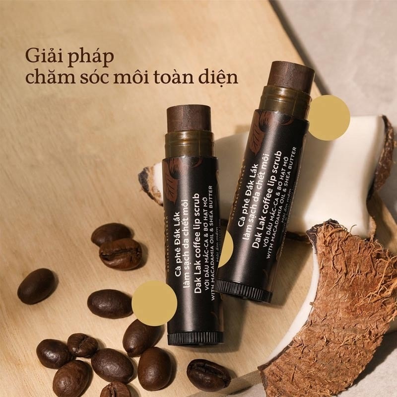Tẩy da chết môi Cocoon cà phê Đak Lak (5g) 4