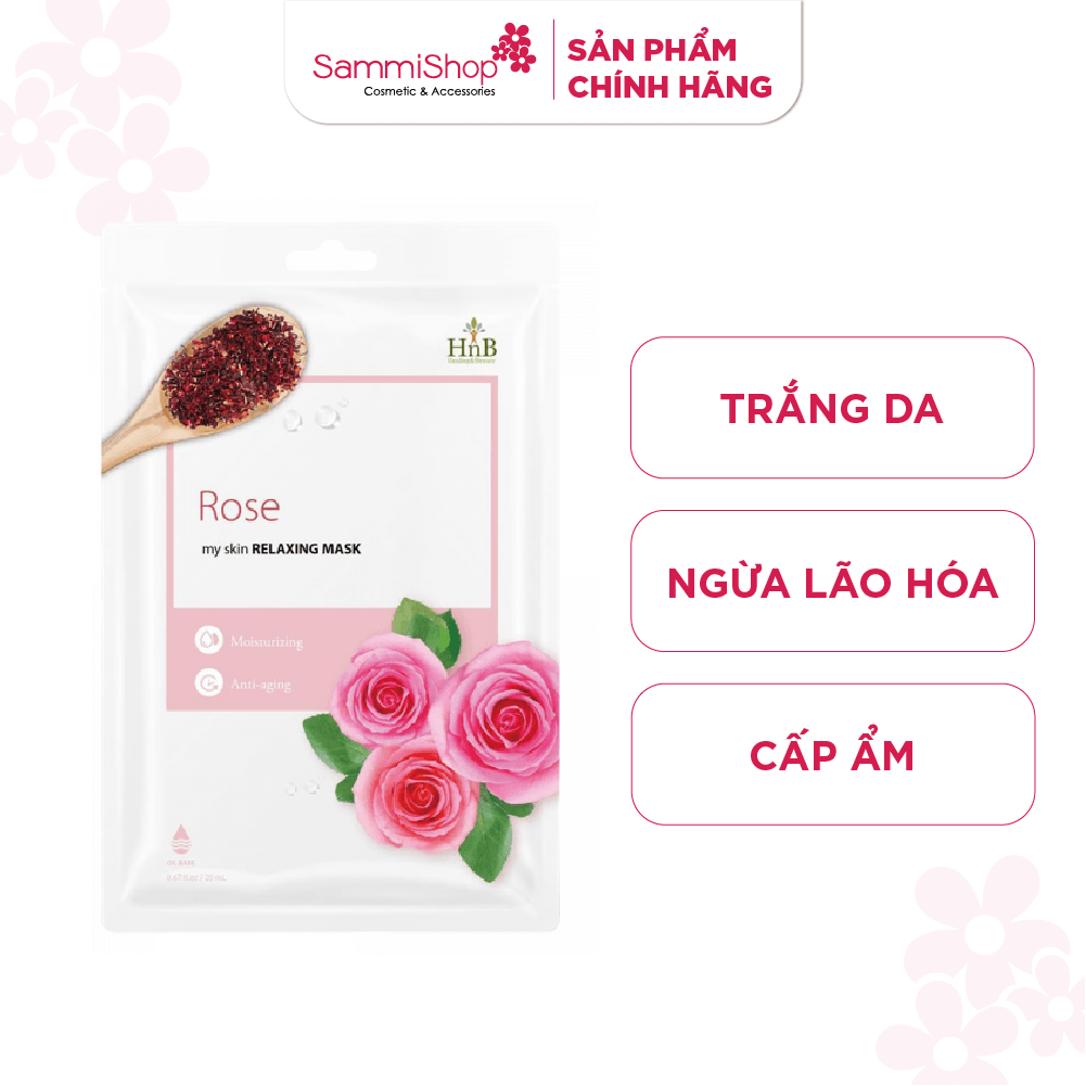 HNB Mặt nạ giấy My Skin Relaxing Mask [Hoa Hồng] 1