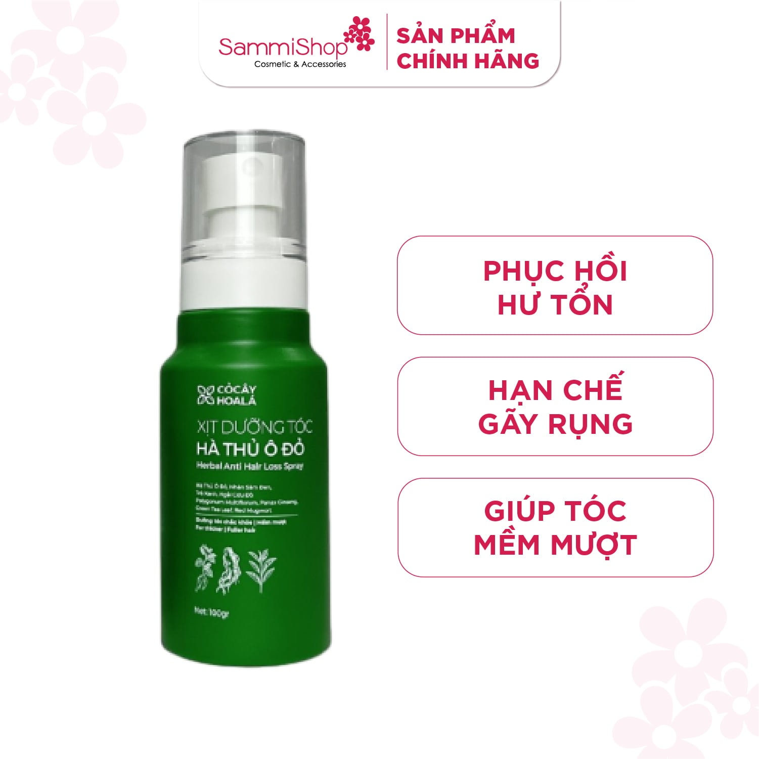 Cocayhoala Xịt dưỡng tóc Hà Thủ Ô Đỏ 100g 1