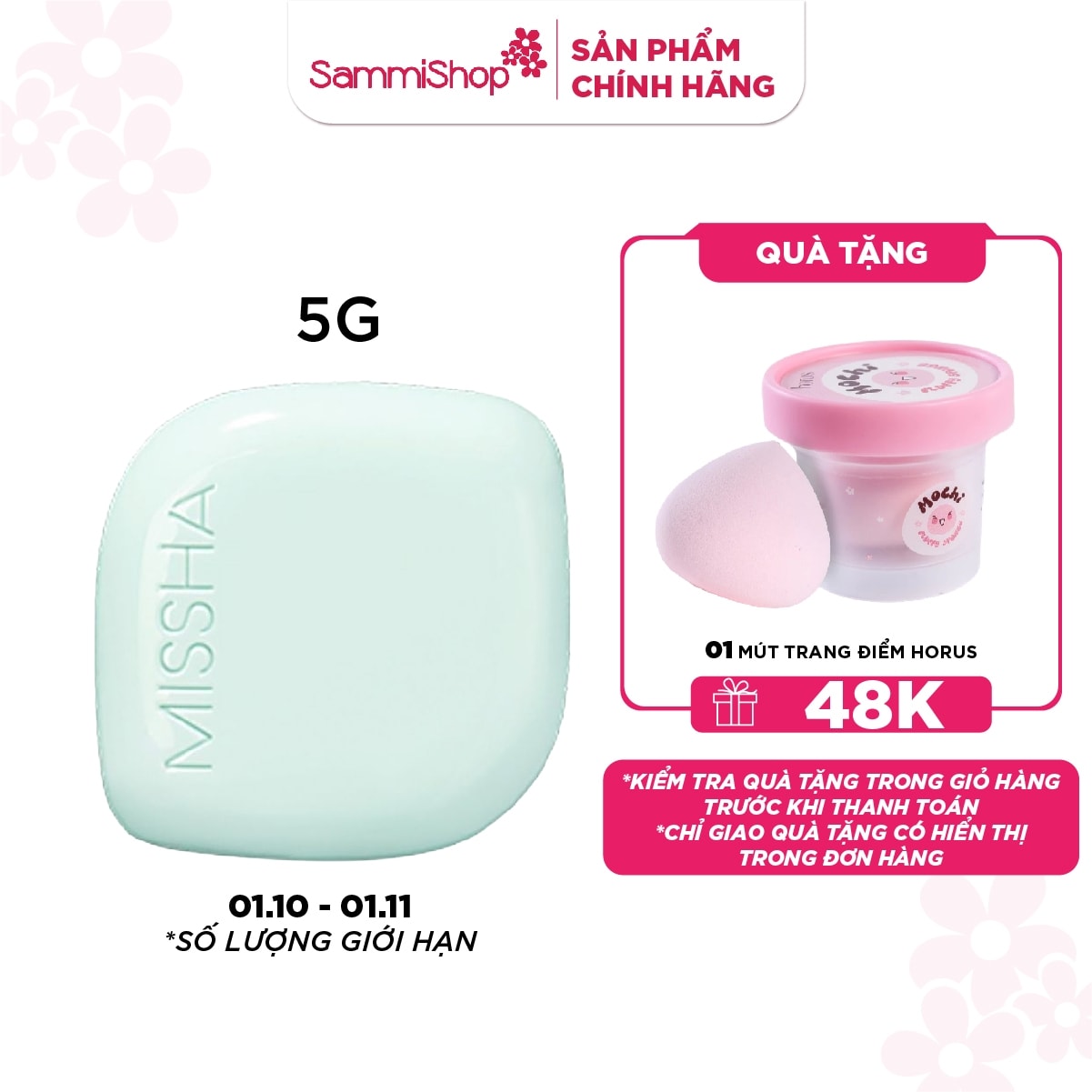 Missha Phấn nước Layering Fit Pine Phyto Mucin Serum Cushion Mini 5g 1