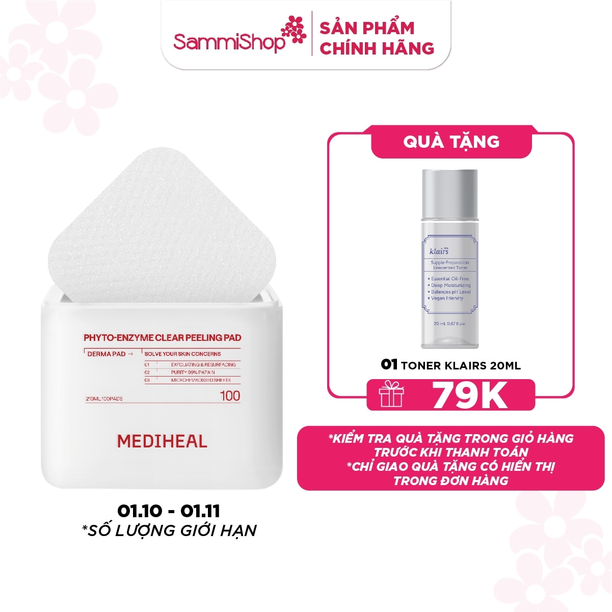 Mediheal Mặt nạ dưỡng da Phyto-Enzyme Clear Peeling Pad 210ml 1