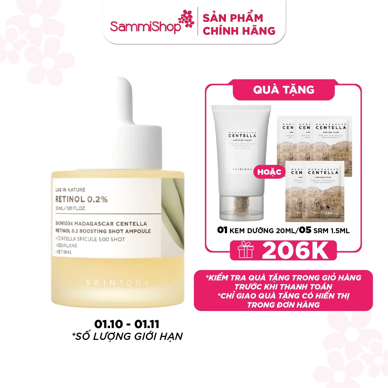 Skin1004 Tinh chất Madagascar Centella Retinol 0.2 Boosting Shot Ampoule 30ml 1