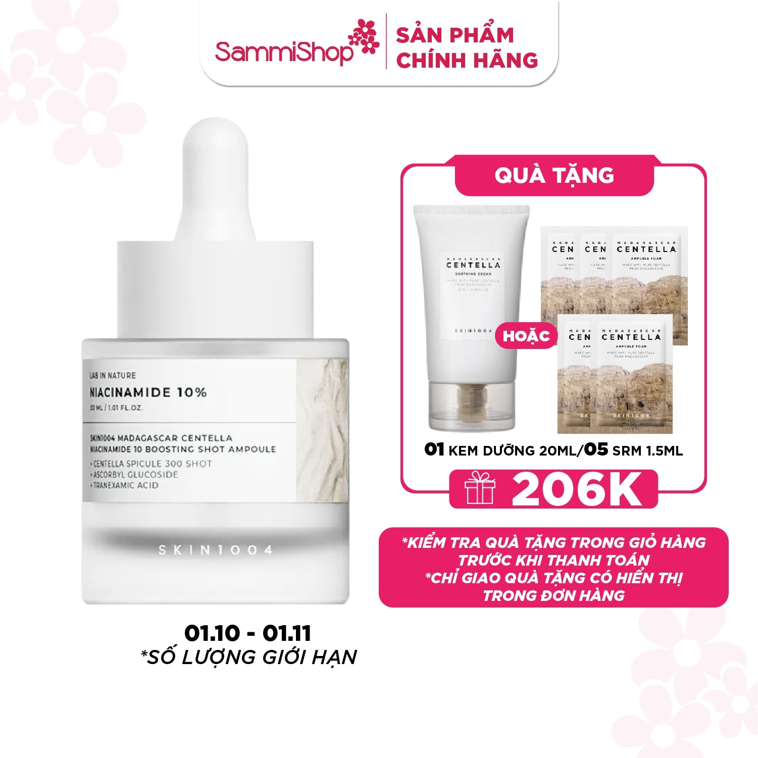 Skin1004 Tinh chất Madagascar Centella Niacinamide 10 Boosting Shot Ampoule 30ml 1