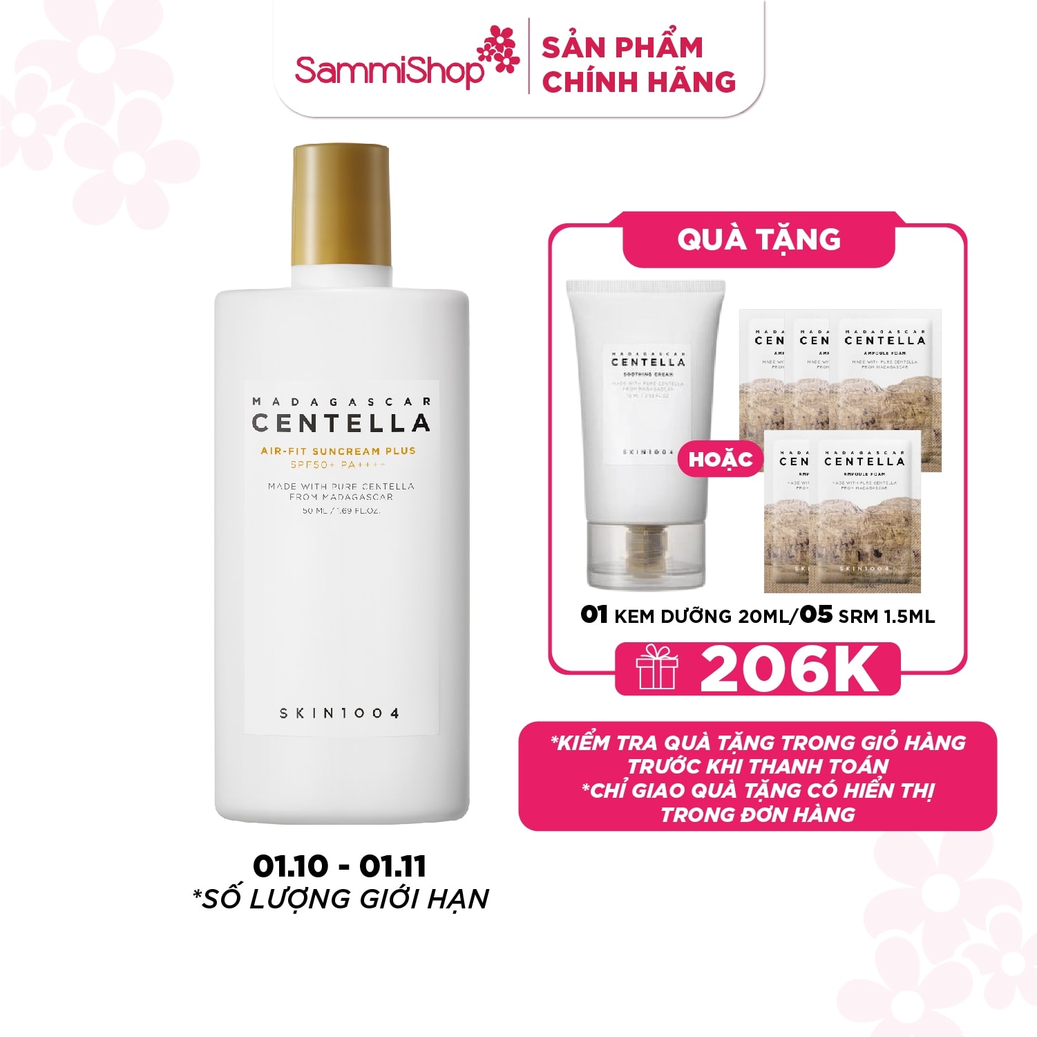 Skin1004 Kem chống nắng Madagascar Centella Air-Fit SunCream Plus SPF50+ PA++++ 50ml 1