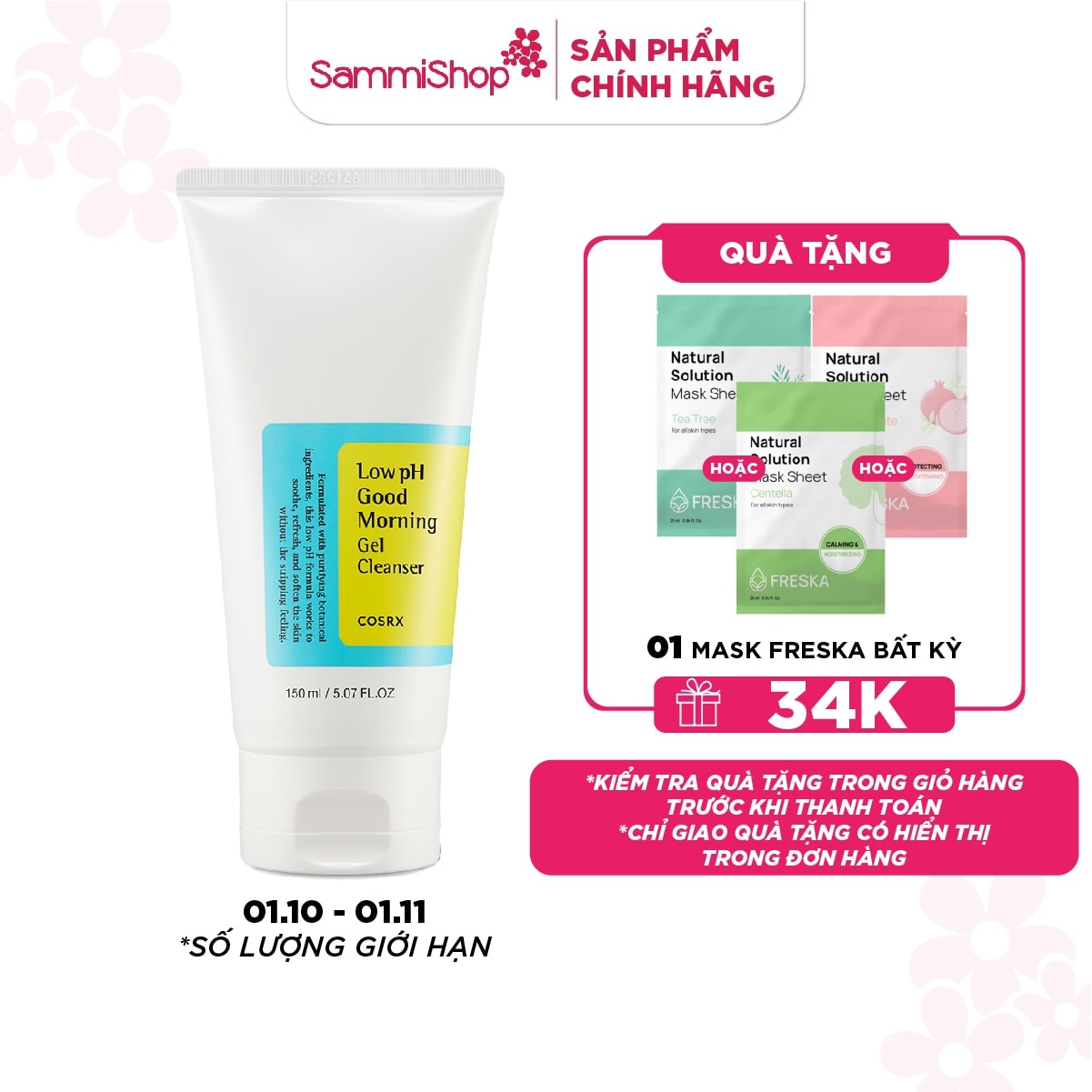 COSRX sữa rửa mặt Low pH Good Morning Gel Cleanser 150ml 1