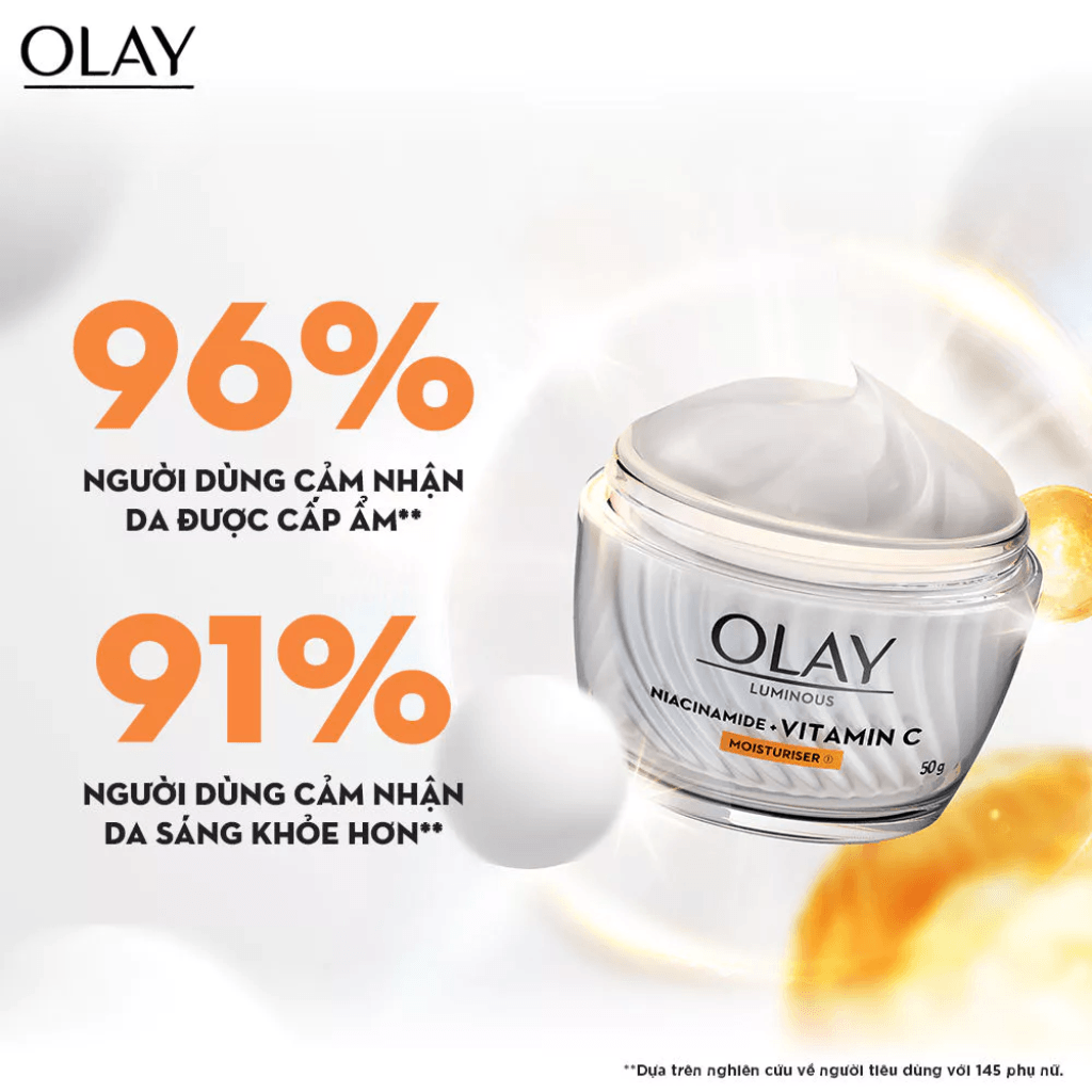 Olay Kem dưỡng ẩm trắng da Niacinamide & Vitamin C 50g 4
